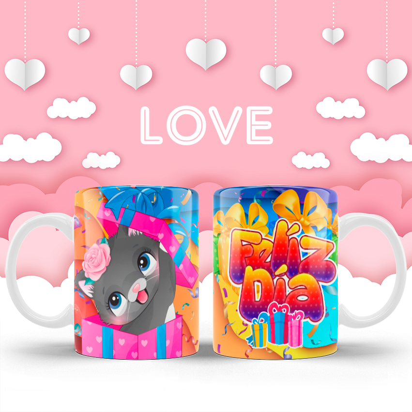 Taza Feliz Día Gatita