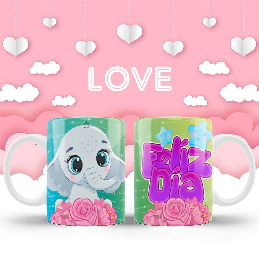 Taza Feliz Día Elefante