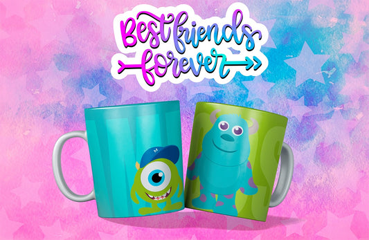 Taza Amistad Monsters