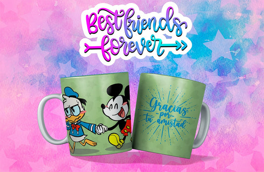 Taza Amistad de Disney, Mickey Mouse & Pato Donald