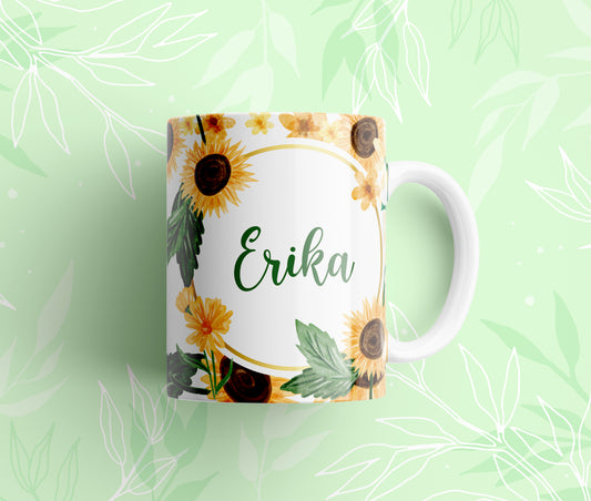 Taza Floral Girasol