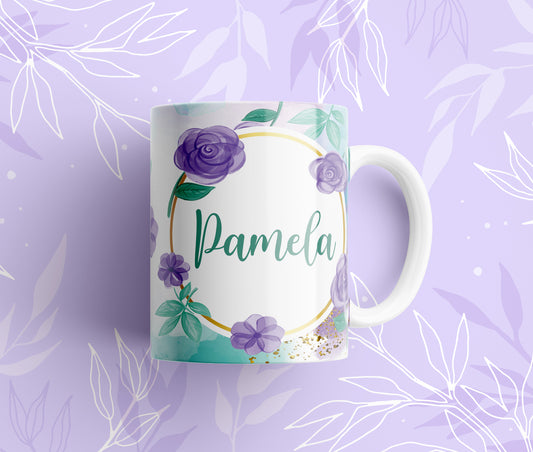 Taza Floral Lila